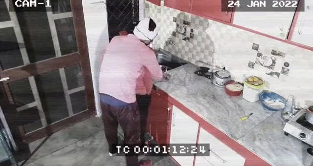 Owner and maid caught in cctv