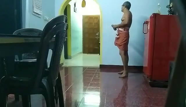 Mature couple having in standing position