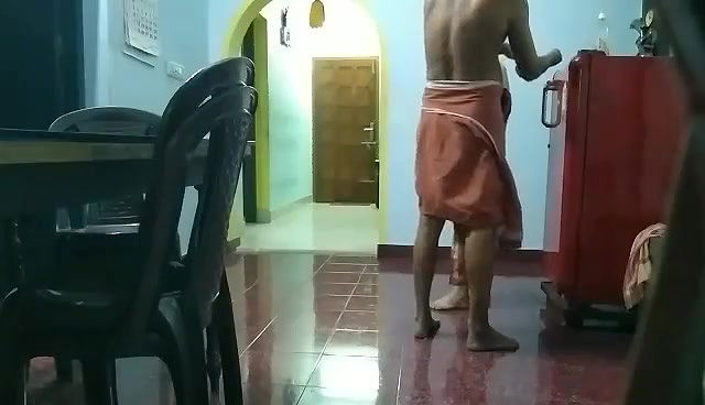 Mature couple having in standing position