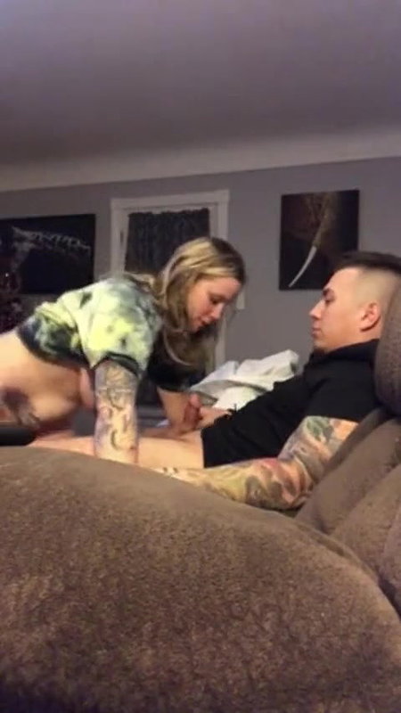 Cheating Tattoo wife riding her hubby friend with hard hio thurst