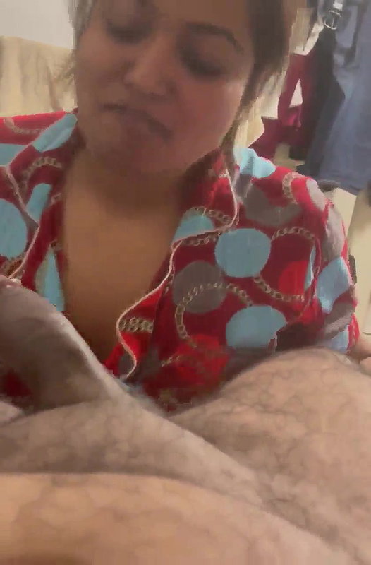 Desi Wife Making Husbands Limp Dick Hard by Blowjob