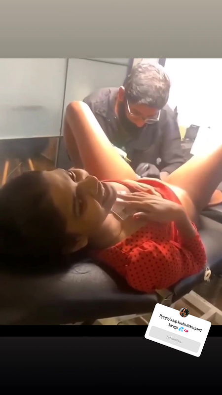 Naughty Khyati Shree DUSKY BEAUTY Getting her Pussy Tattooed SLUTRY
