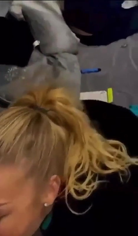 Horny Wife Sucking Fat Cock while Her Helpless Cuck Husband Trying to Look Away (Must