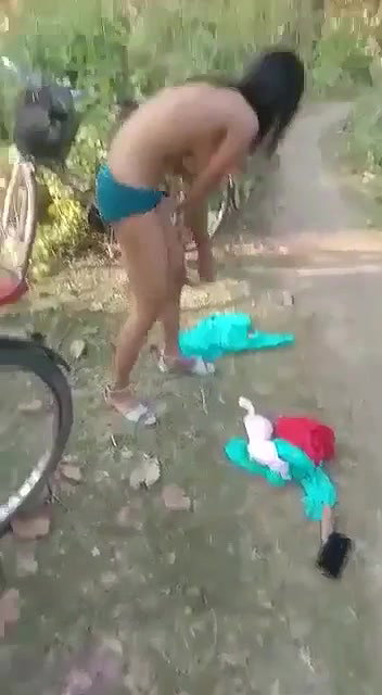 Desi girl outdoor fun