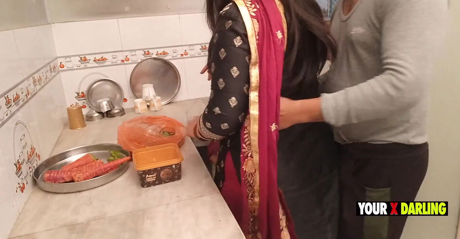 Punjabi Stepmom fucking in the kitchen when she make dinner for stepson