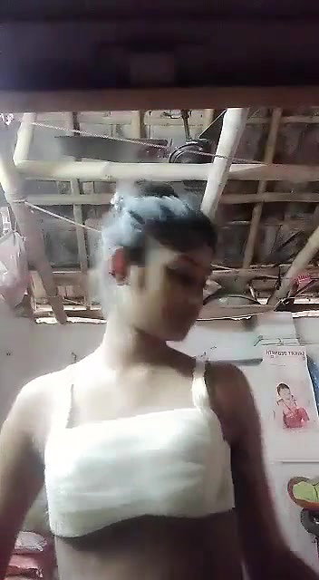 Village girl making video for lover
