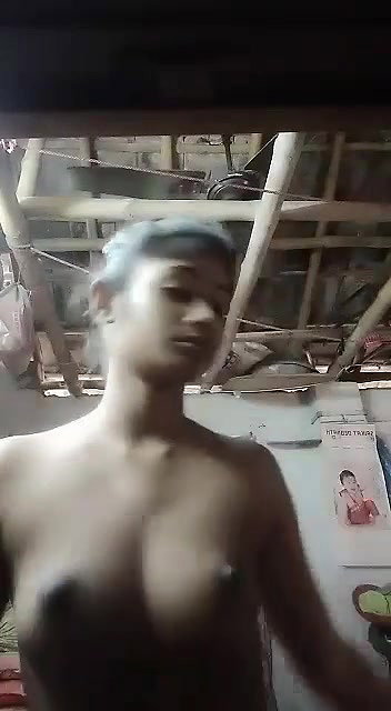 Village girl making video for lover