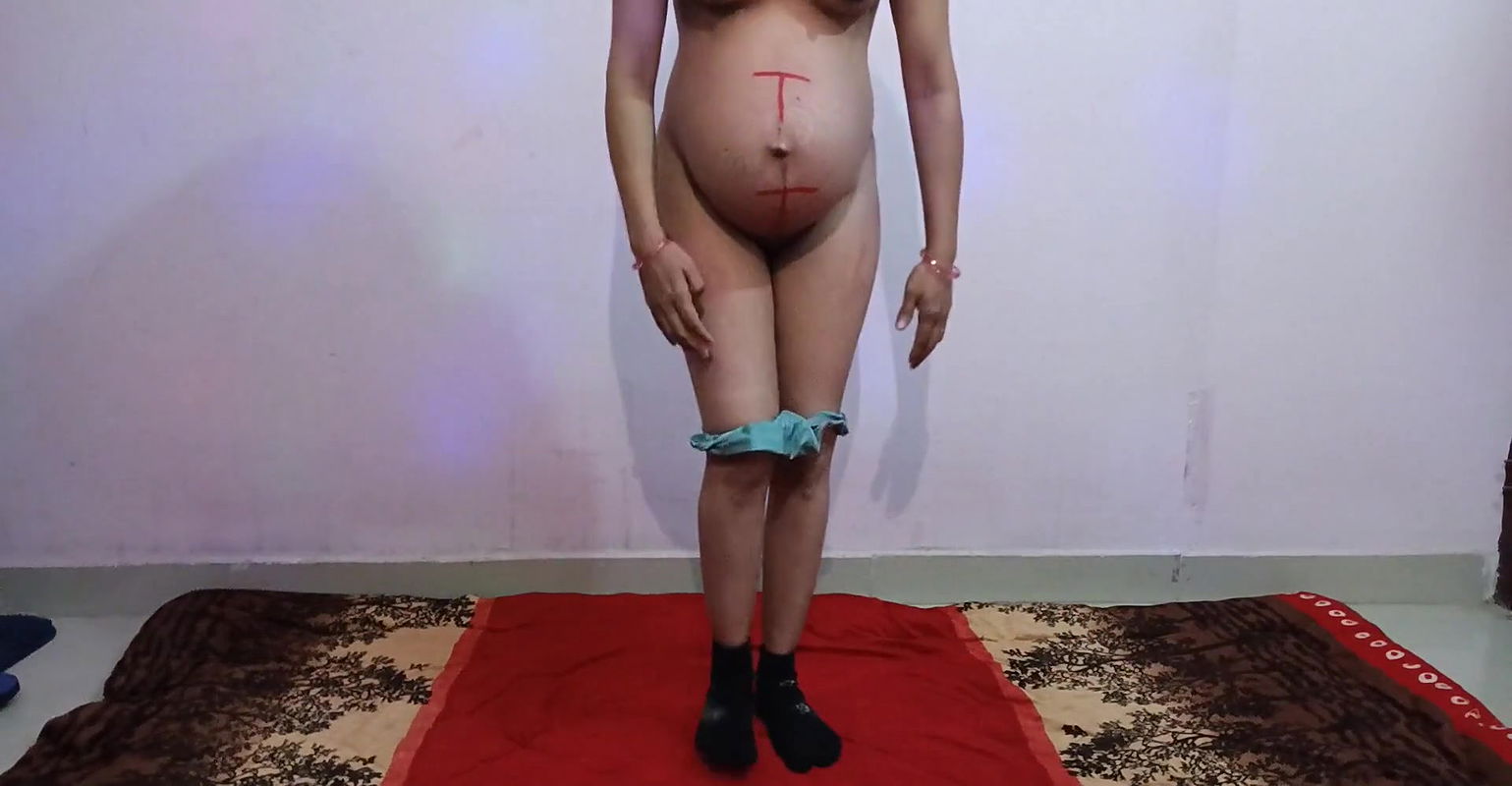 Pregnant bhabi ne apni pussy par BF ka name likha