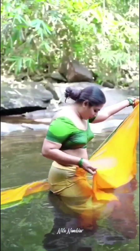 Nila Nambiar bathing and pussy play and show ass