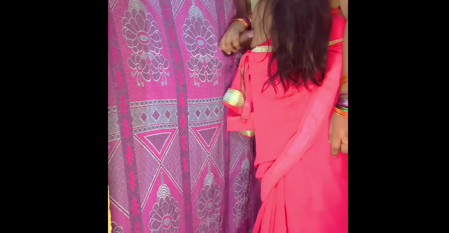 Indian Glory hole stepmom enjoy his first glory hole with stepson in the kitchen