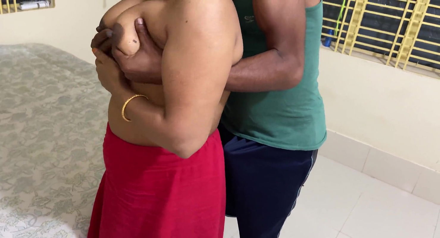 I hugged the maid in my house and started fucking