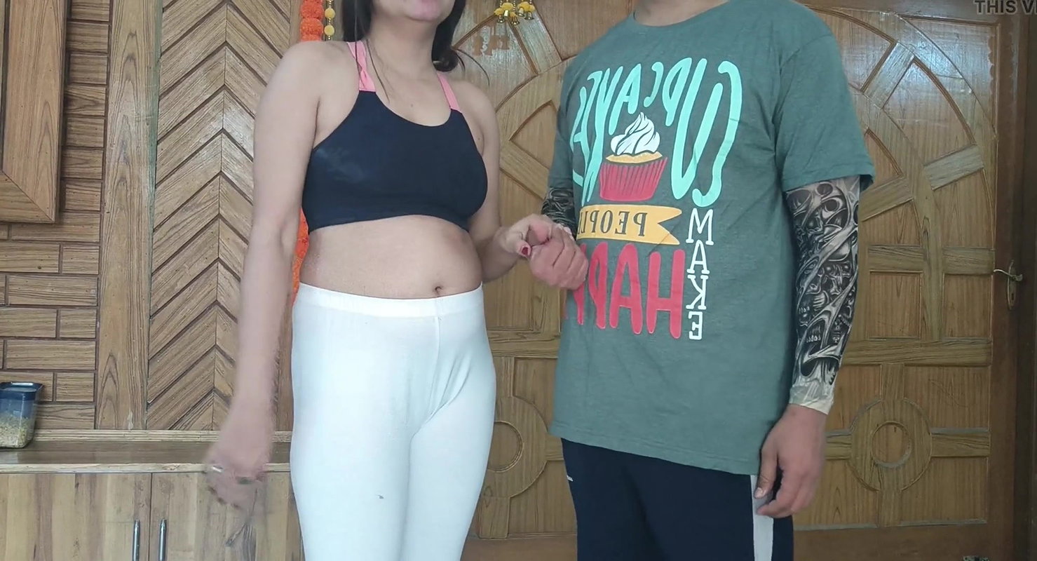 Teen tricked into getting naked for personal trainer and sucking his cock MORNING YOGA CLASS WITH SEXY STUDENT