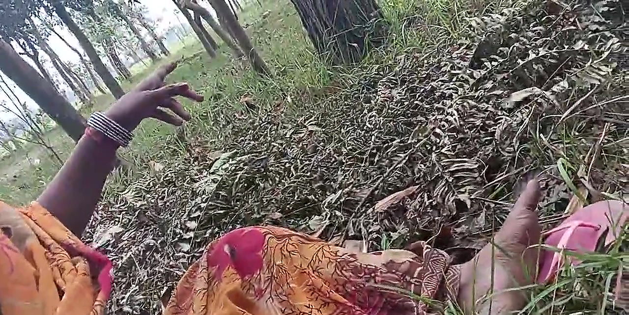Sex after cutting wood in the forest