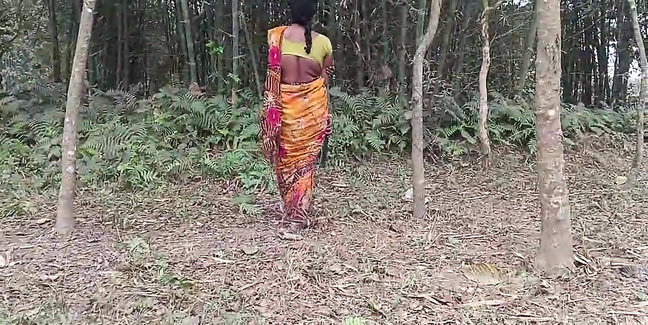 Sex after cutting wood in the forest