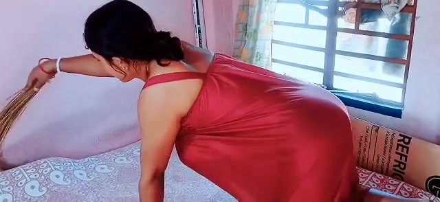 Beautiful cute wife wearing transparent clothes boobs are visible