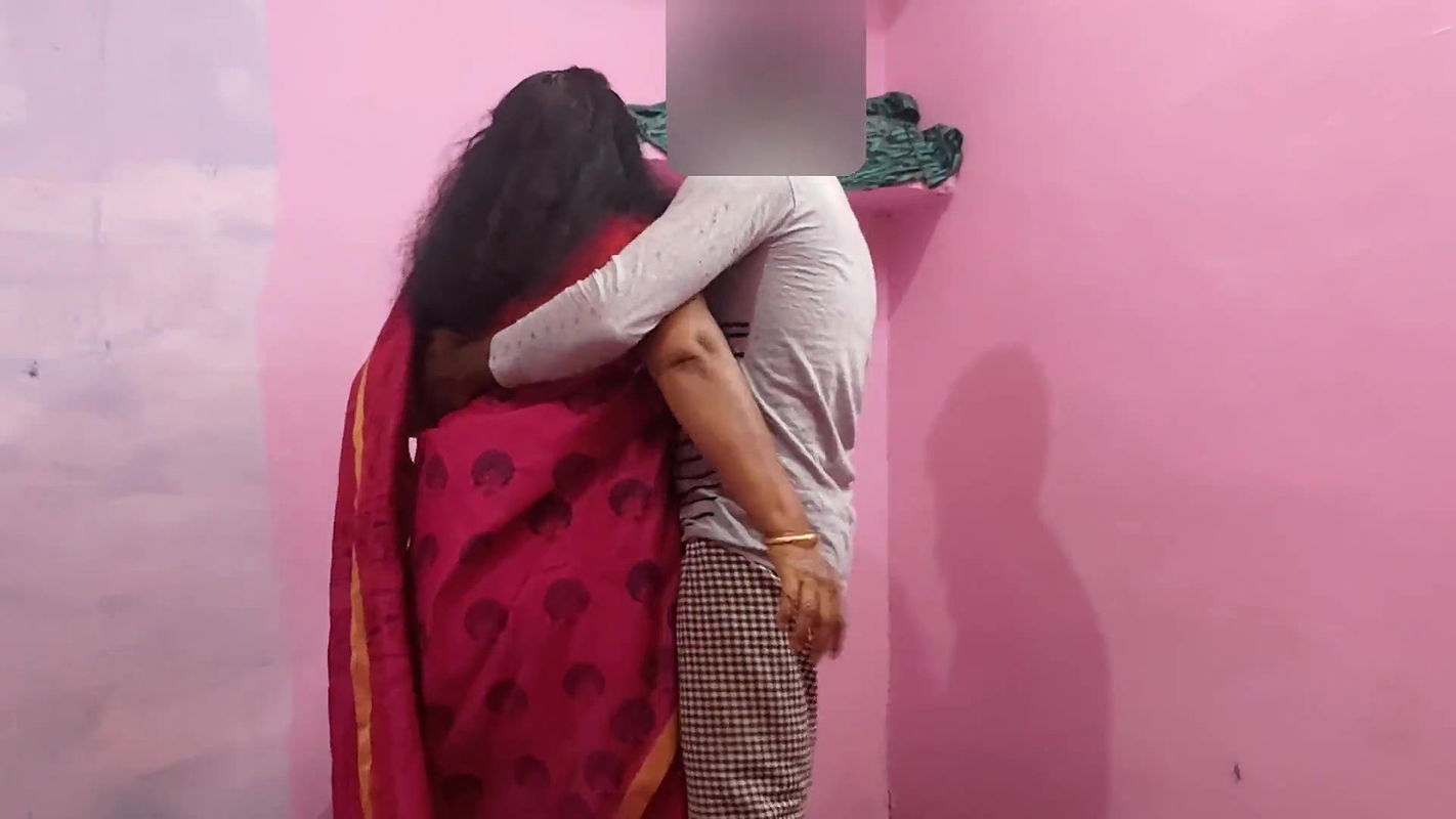 aunty was bending down and reading something and i was playing with her panties behind her and she saw that i had sex with her