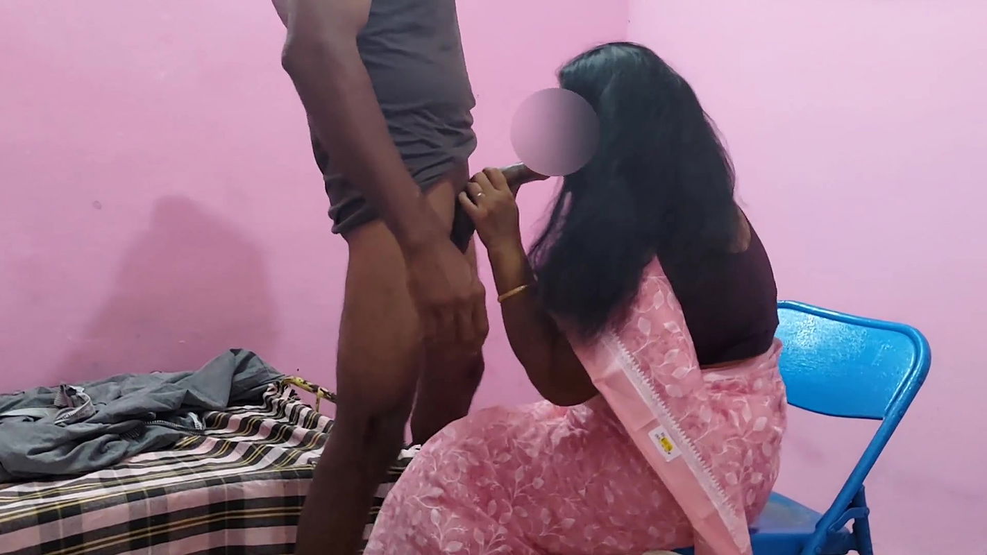 tamil aunty was sitting on the chair and working i gently stroked her thigh and sucked so many breasts and had hot sex with her