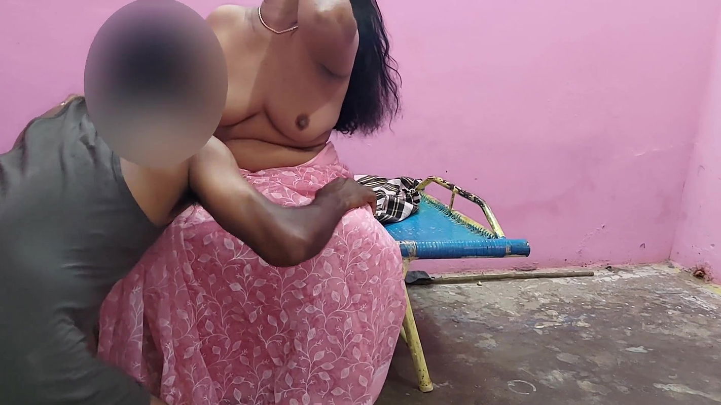 tamil aunty was sitting on the chair and working i gently stroked her thigh and sucked so many breasts and had hot sex with her