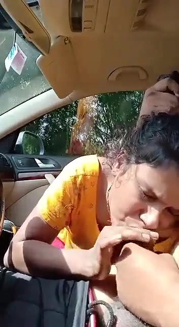 Desi sexy bhabi on car