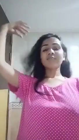 Sri Lankan Girl with Big Round Boobs Showing Her Ass to Her BF