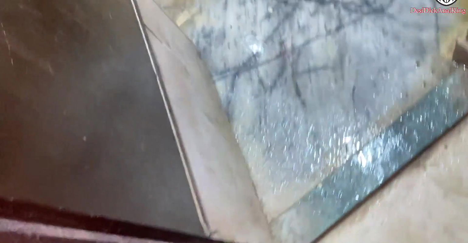 Saw aunty taking bath in the bathroom. Then romanc