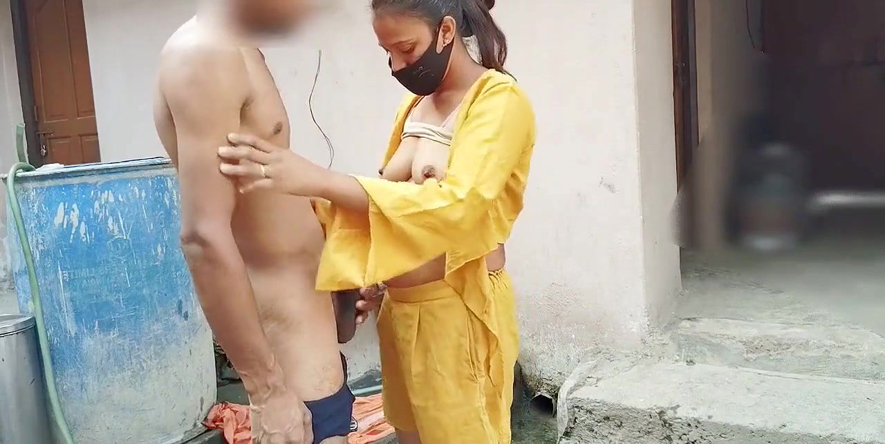 The Indian step-sister was washing clothes when sh