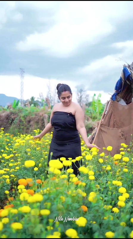Nila Nambiar Showing Boobs & Rubbing Pussy Outdoor in Flower Farm