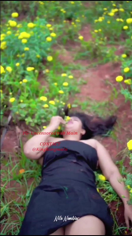 Nila Nambiar Showing Boobs & Rubbing Pussy Outdoor in Flower Farm