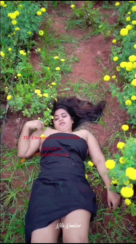 Nila Nambiar Showing Boobs & Rubbing Pussy Outdoor in Flower Farm