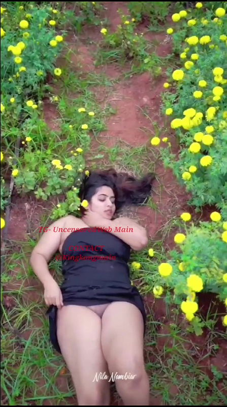 Nila Nambiar Showing Boobs & Rubbing Pussy Outdoor in Flower Farm