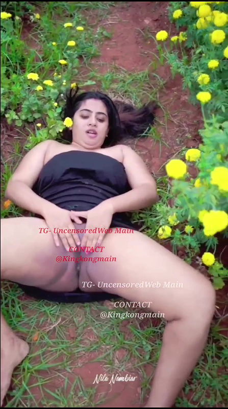 Nila Nambiar Showing Boobs & Rubbing Pussy Outdoor in Flower Farm