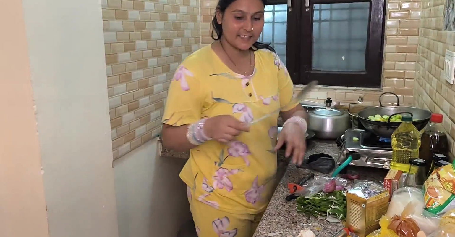 Cooking sex in kitchen
