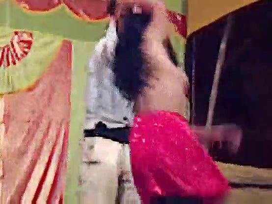 Cute girl open her dress