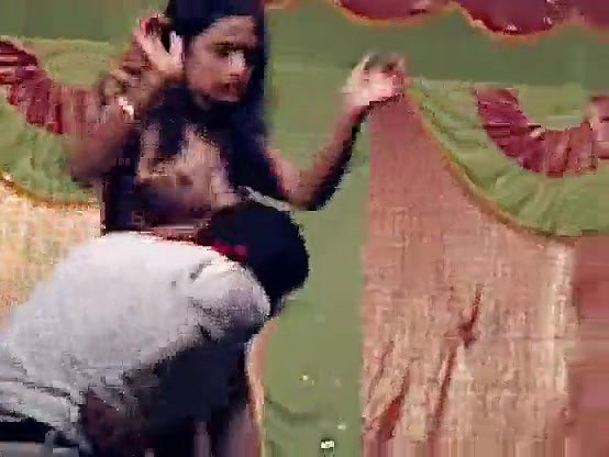 Cute girl open her dress