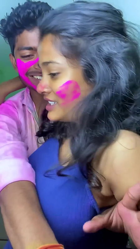 Cute busty Rumki big boobs grabbed, pressed & felt, boob shaking, side boobs