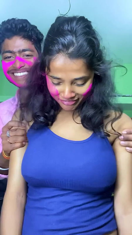 Cute busty Rumki big boobs grabbed, pressed & felt, boob shaking, side boobs