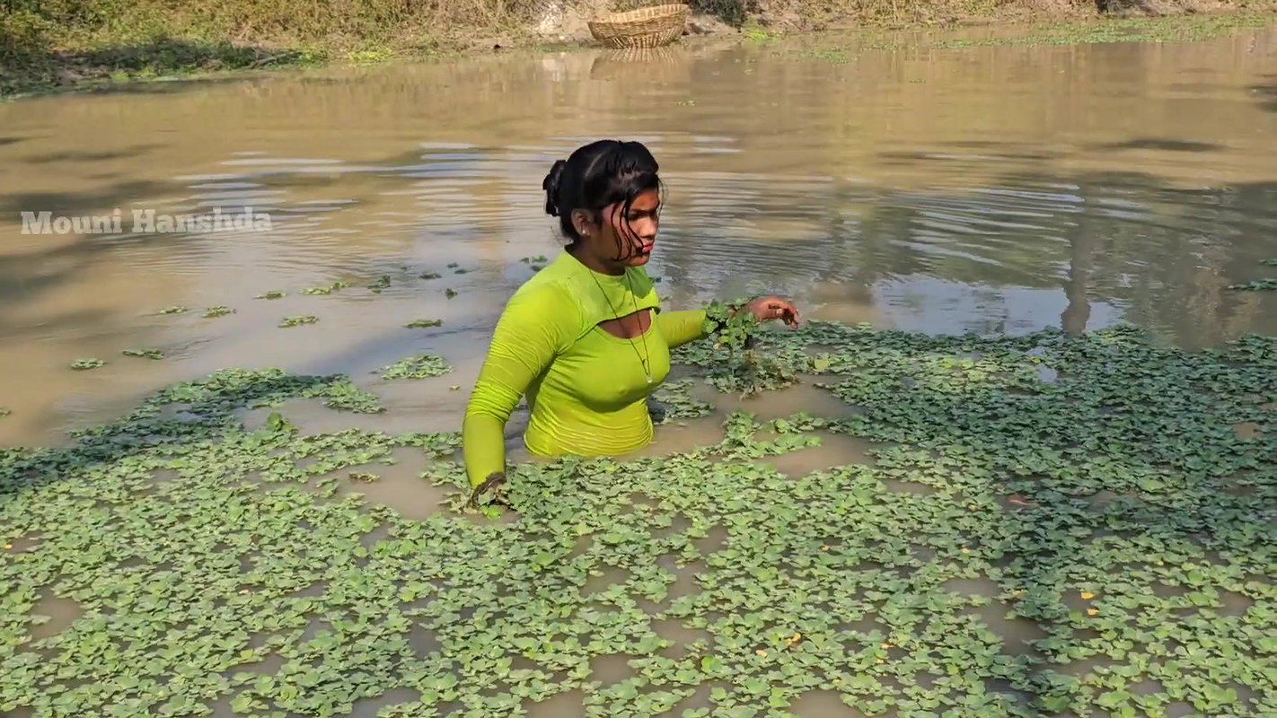 Amazing Village girl new Net  Fishing video