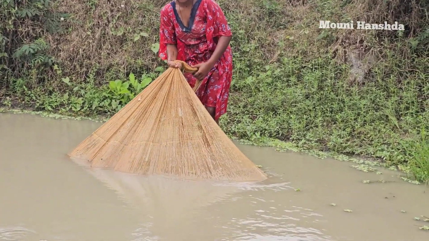 Amazing Village Women Net Fishing Video