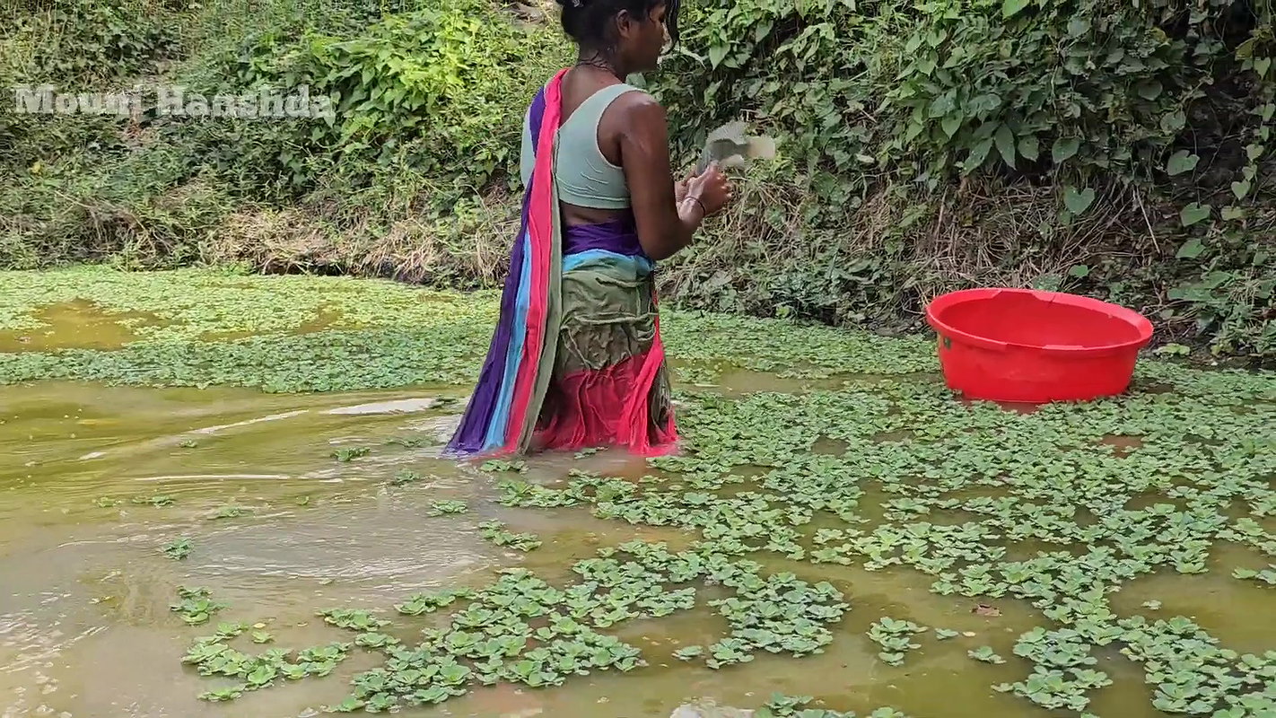 Amazing Village Women Net Fishing