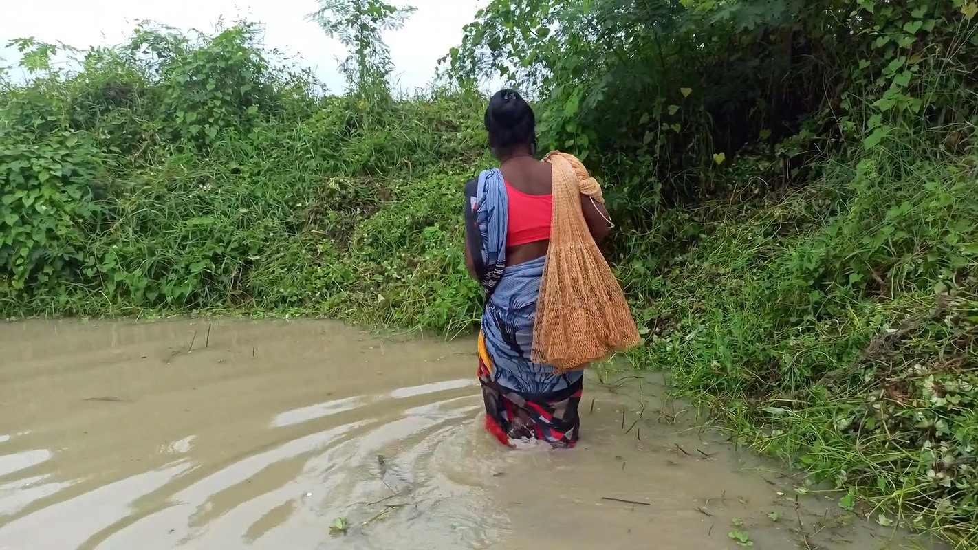 Village women caught Big barramundi Fis