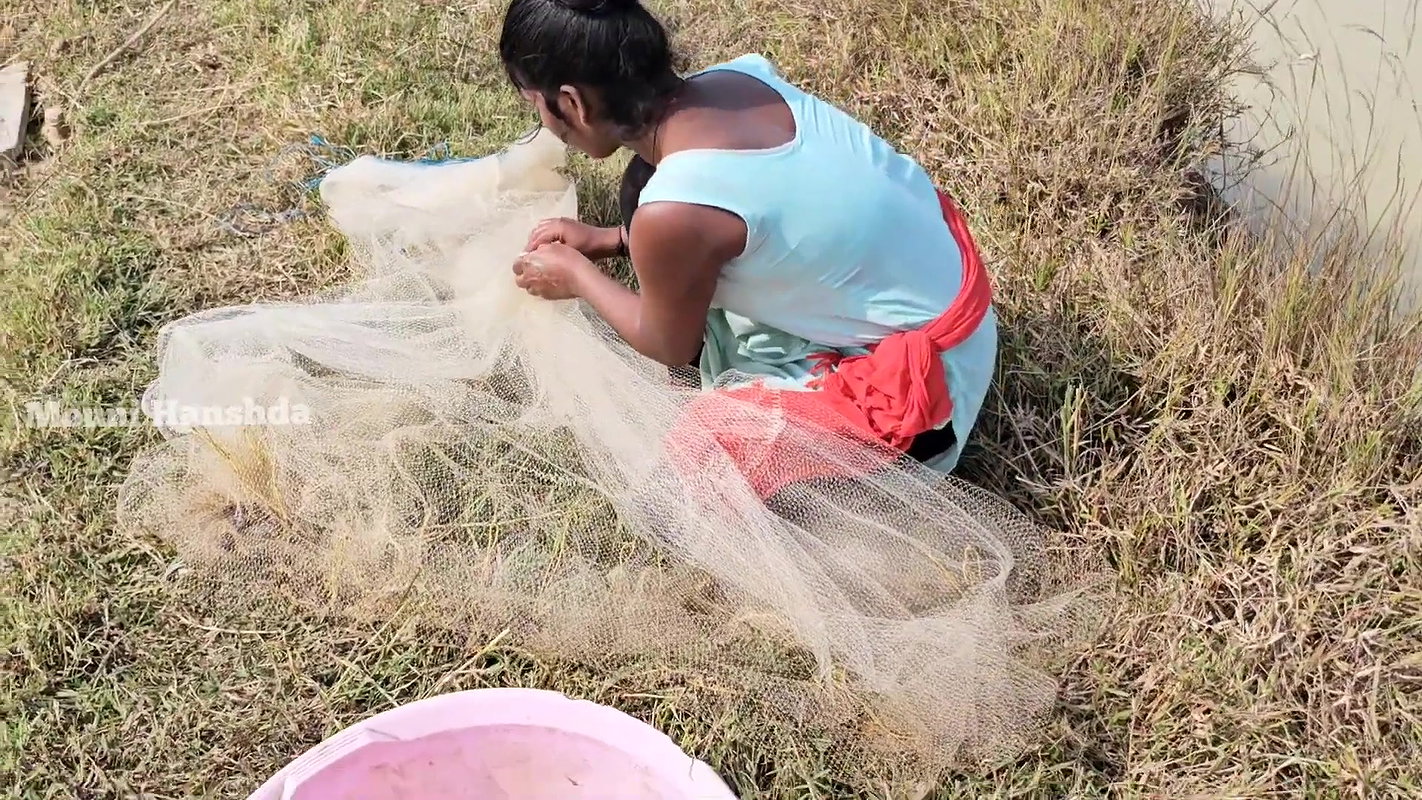Village wife fishing video 4