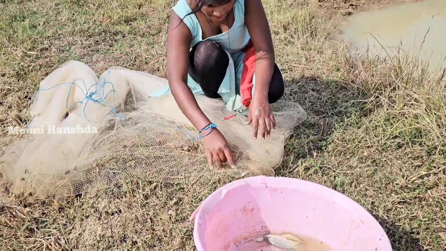 Village wife fishing video 4