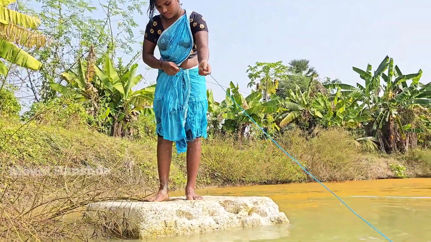 Village wife fishing video 3