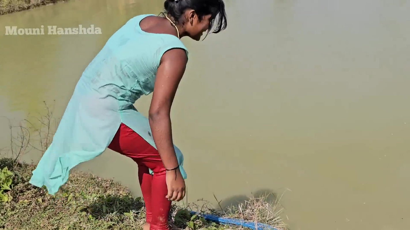 Village wife fishing video 2