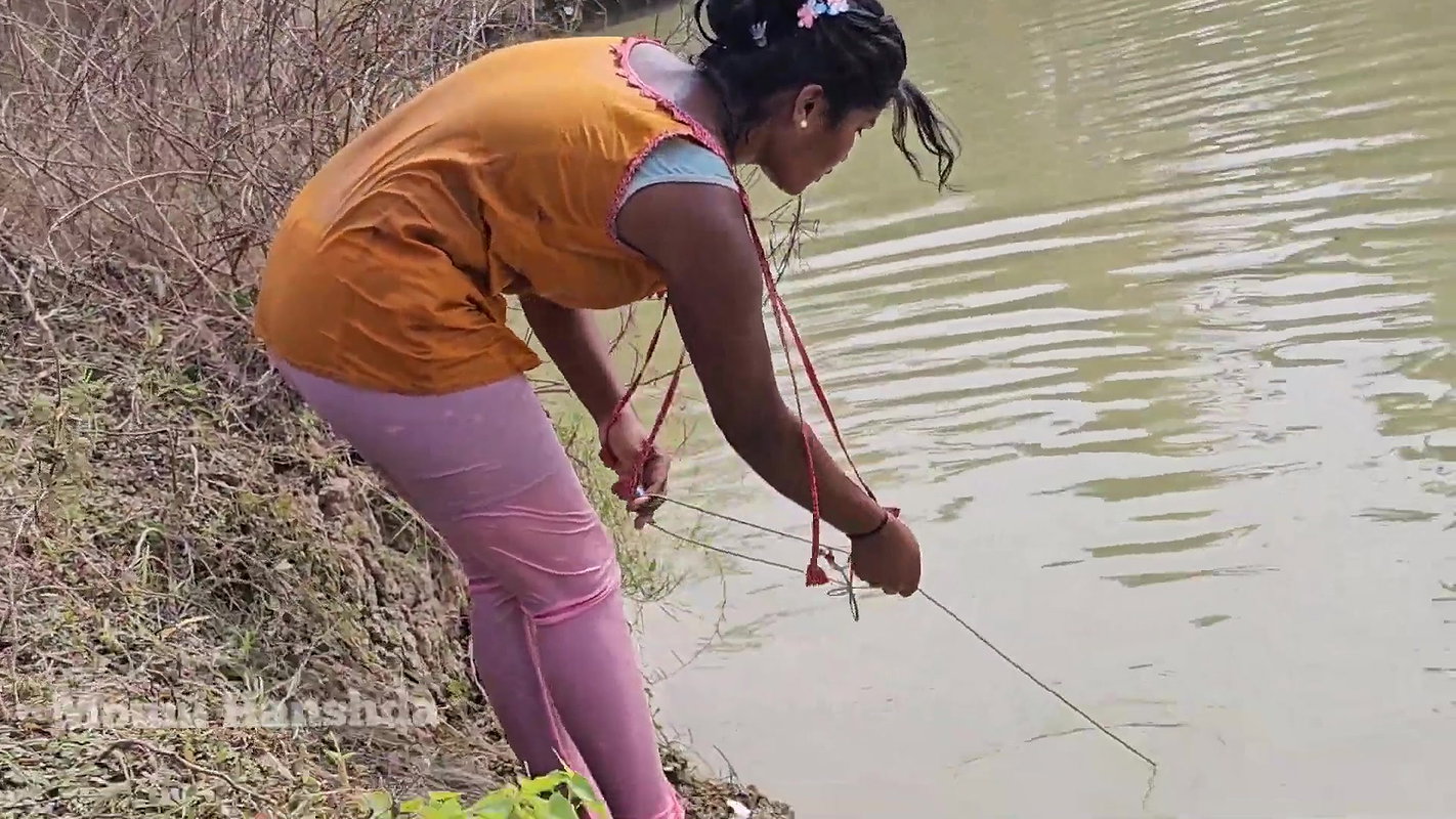 Village wife fishing video 5