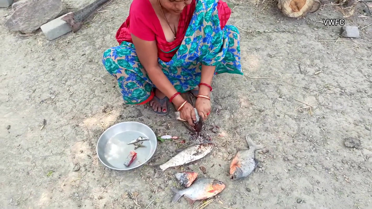 Amazing Fish Cutting Technique    Village Women cu