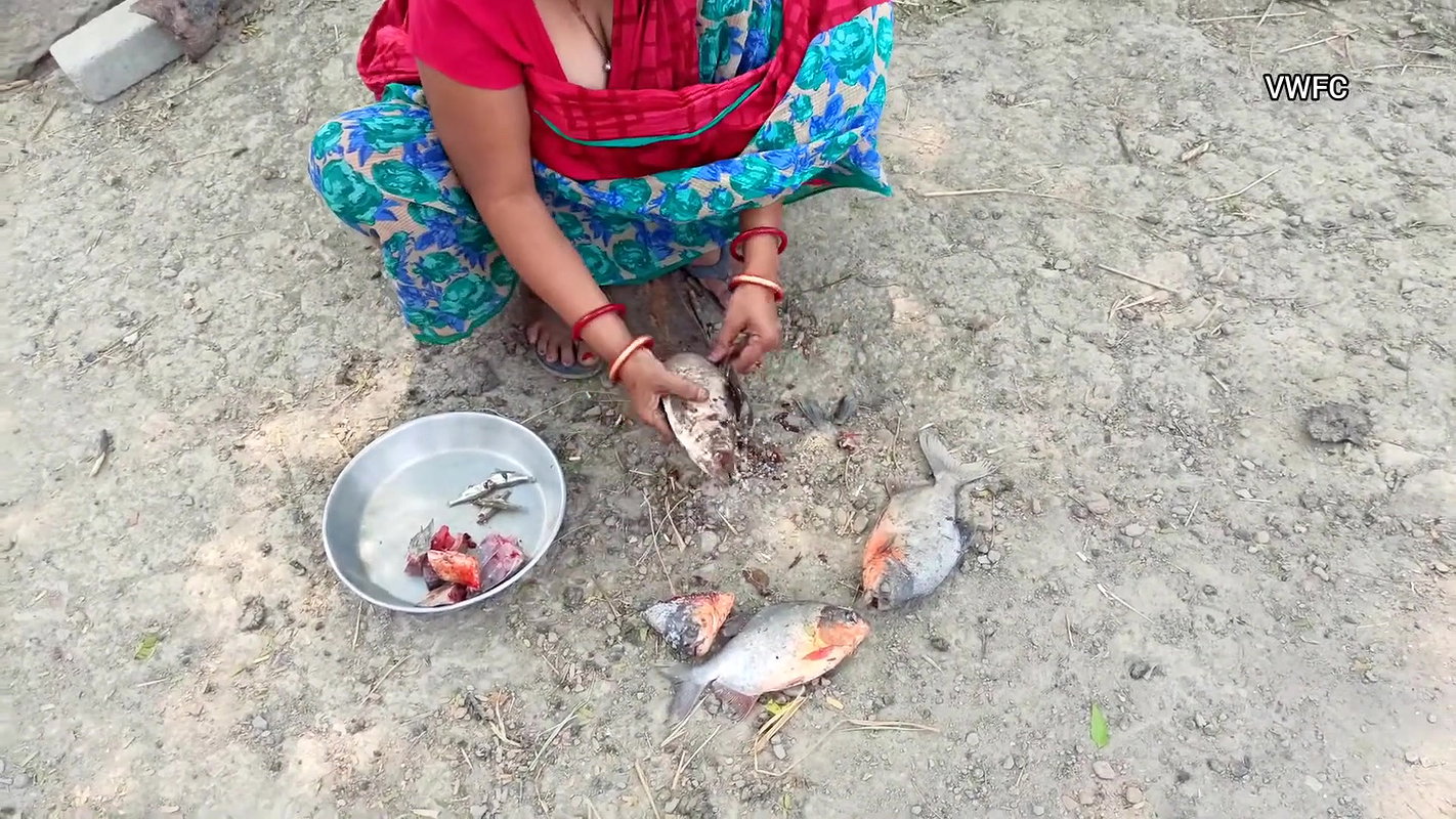 Amazing Fish Cutting Technique    Village Women cu
