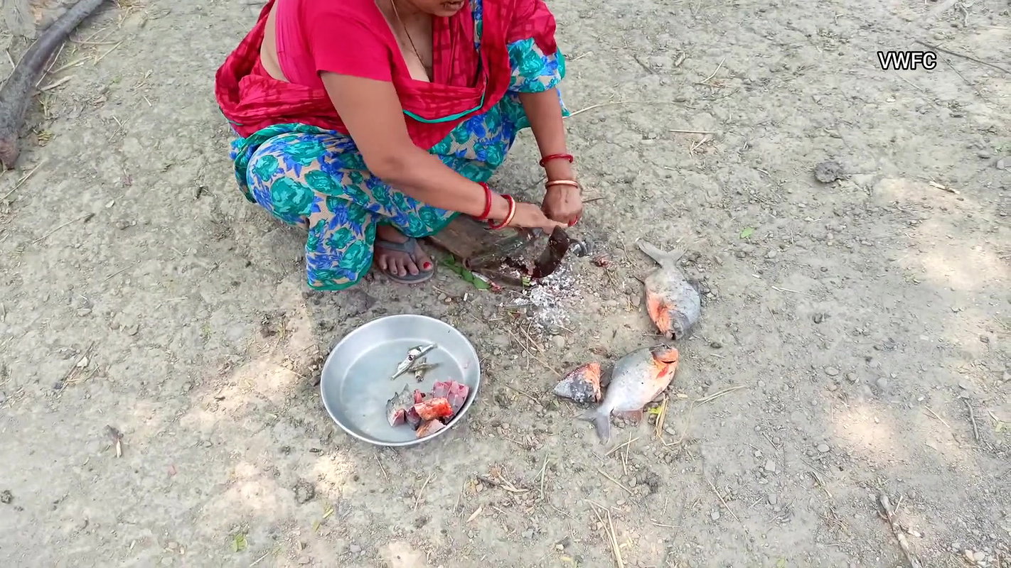 Amazing Fish Cutting Technique    Village Women cu