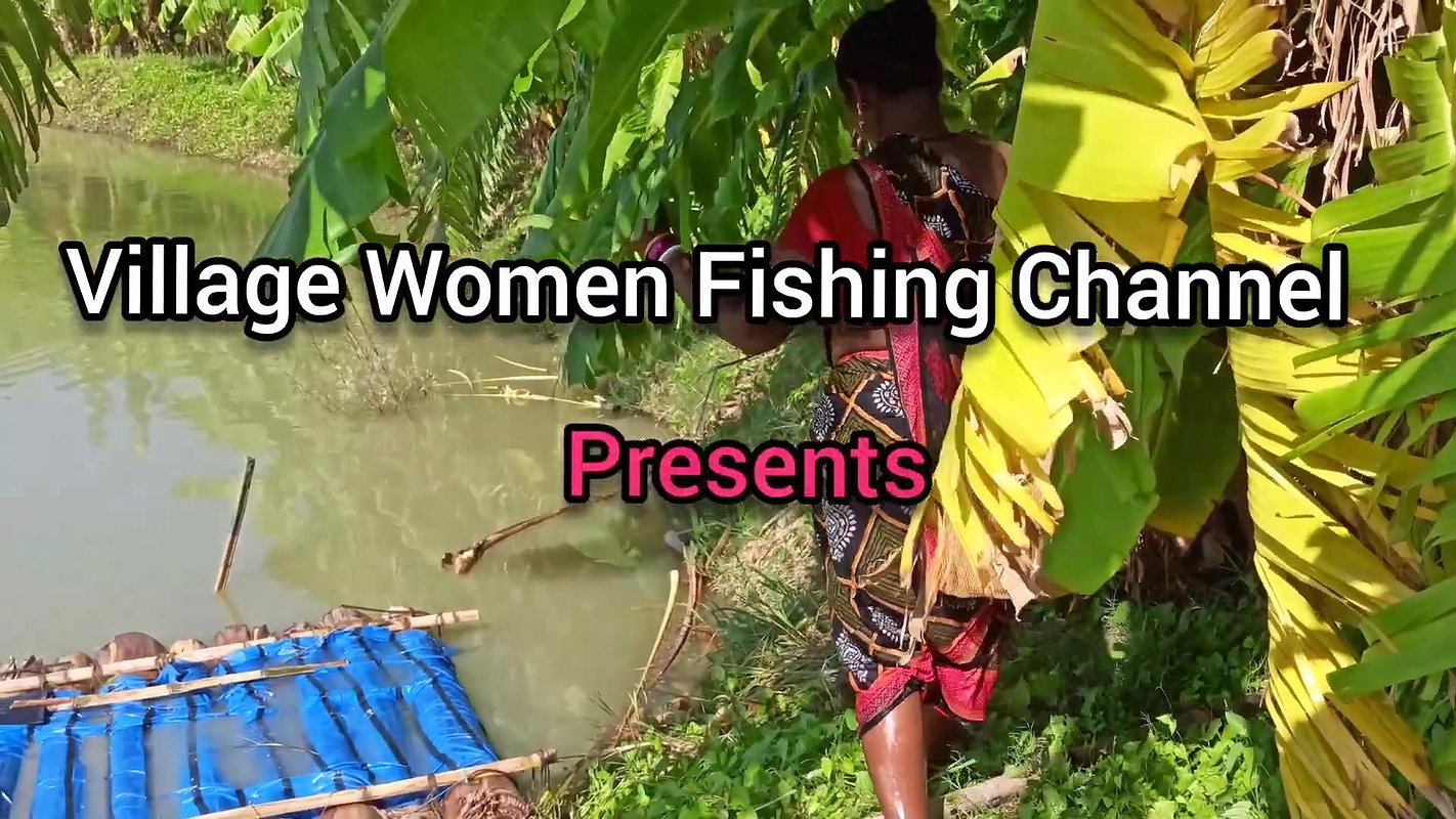 Amazing net fishing   Village women net fishing us