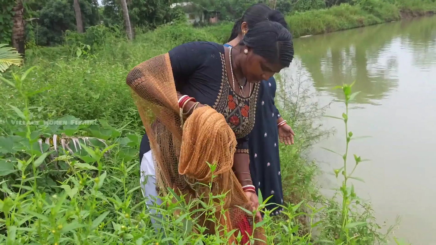 Amazing New Village Women Net Fishing Video    Vil